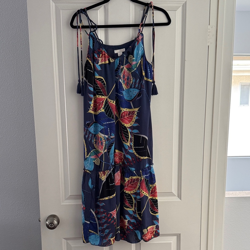 Finn & Grace Floral Navy Midi Dress
Size S